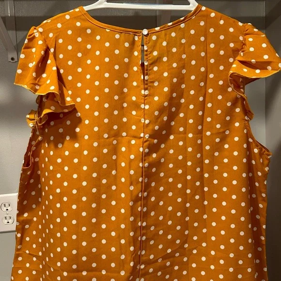 SHEIN Mustard Yellow Polka Dot Dress - Picture 12 of 14